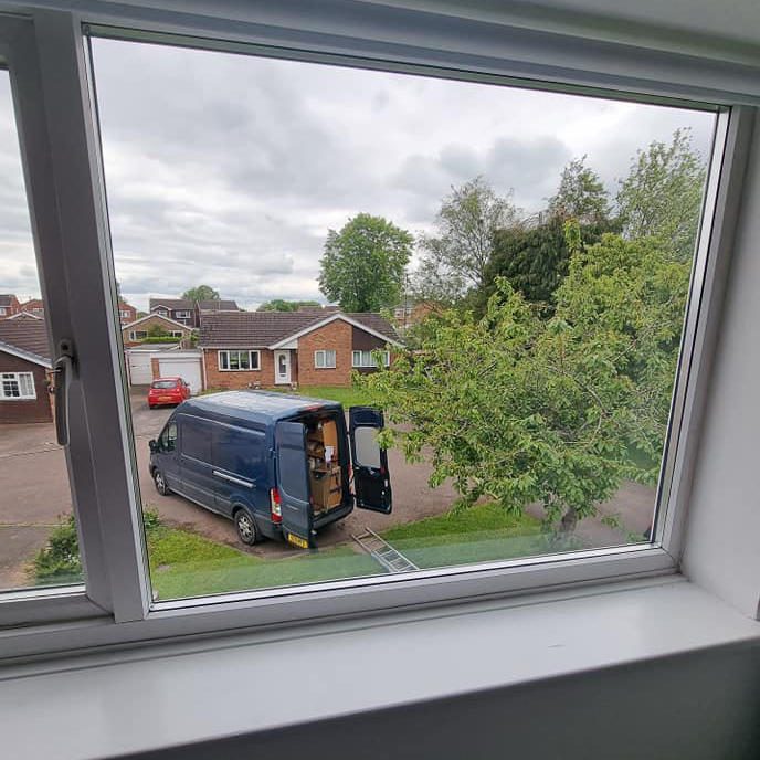 Misted Glass Casement Window - After